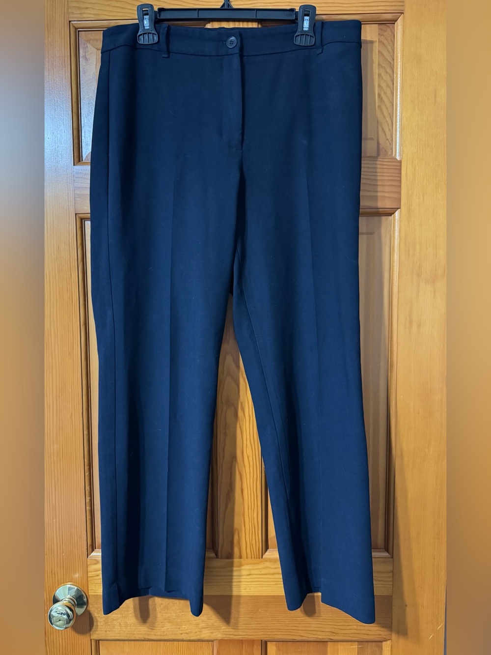 Talbots Black Straight-Leg Dress Trousers